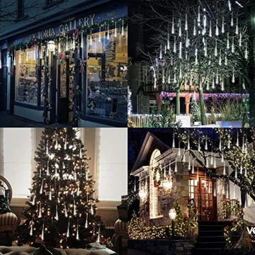 JJGoo Meteor Shower Rain Lights: 10 Tube 240 LEDs