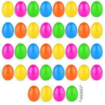 TUPARKA 36Pcs Easter Eggs with 36Pcs Easter Chicks Mini Fully Chenille Easter Chicks Easter Basket Stuffers for Easter Party Favors, Easter Egg Hunt（for Age 3+）