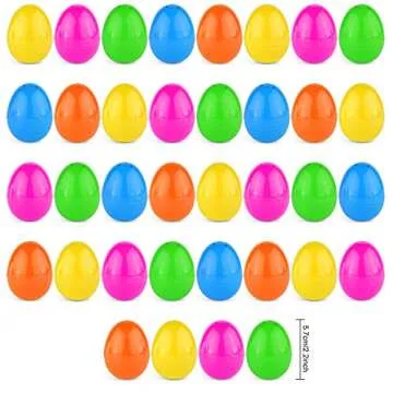 TUPARKA 36Pcs Easter Eggs with 36Pcs Easter Chicks Mini Fully Chenille Easter Chicks Easter Basket Stuffers for Easter Party Favors, Easter Egg Hunt（for Age 3+）