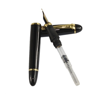 Gullor Jinhao 450 Fountain Pen - Stylish Black with 5 Ink Colors