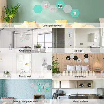 Tikea Hexagon Felt Bulletin Board Set for Stylish Displays