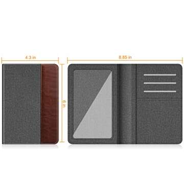 Fintie Passport Holder, Waterproof RFID blocking Cover Case Credit Card Slot, PU Leather Passport Cover Case Travel Essentials for Women Men