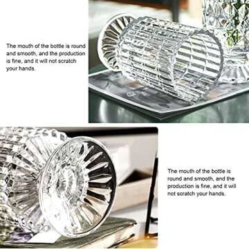 Glass Vase, Embossed Big Base Vase, Flower Vase Decorative for Home Office Wedding Holiday Party Celebrate. Hydroponic Green Plant Vase