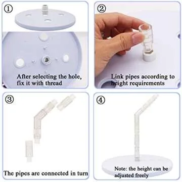 2-in-1 Upgrade Cake Support Kit Antigravity Cake Pouring Ice Cream Cone Support Reusable Cake Structure Frame DIY Cake Stand Handmade Cake Decoration for Baby Shower Graduation Birthday Wedding Party