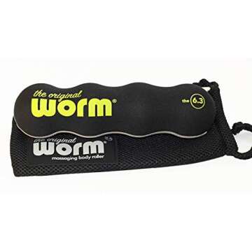 The Original Worm 6.3-Portable Massage Muscle Roller-Black Small
