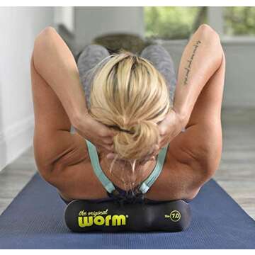 The Original Worm 6.3-Portable Massage Muscle Roller-Black Small