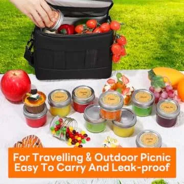 Small Mason Jars With Lids, 4 oz Mini Mason jars 8 Pack, Canning Jars With 8 Split-Type Lids And EXTRA 8 One Piece Lids For Dessert, Honey, DIY Candle