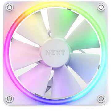 NZXT F120 RGB – Customizable 120mm RGB PWM Fan – Quiet Operation, High Airflow