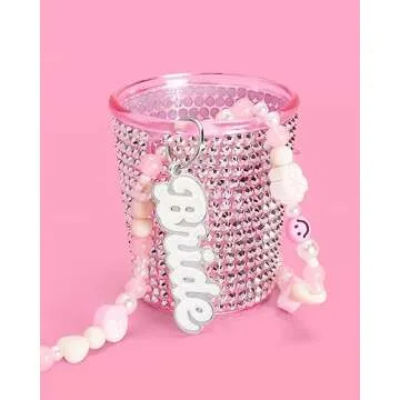 xo, Fetti Shot Glass Bride Beaded Necklace - 2 oz | Bachelorette Party Decorations, Rhinestone Bride Party Favors, Cute Bridesmaid Gift