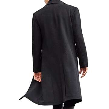 SOMTHRON Men's Casual Trench Coat - Comfortable & Stylish Overcoat for All Seasons