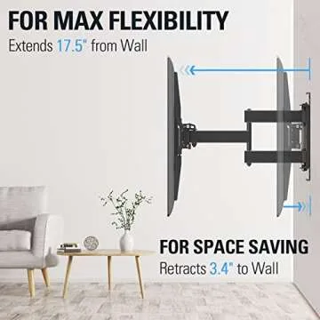Versatile Full Motion TV Wall Mount for 32-65 Inch TVs