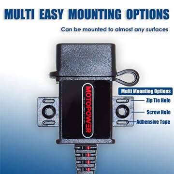 MOTOPOWER MP0609A 3.1Amp Motorcycle USB Port Kit SAE to USB Adapter On Motorcycle