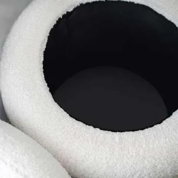 ZOMGE HUZZ Round Ottoman Foot Stool for Chic Storage Solutions