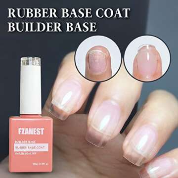 FZANEST Rubber Base Gel - Strong & Natural Nail Polish