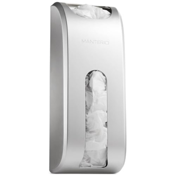 Manterio Plastic Bag Holder | Upgraded Wall-Mount Grocery Bag Dispenser | Space-Saving Design | Easy...