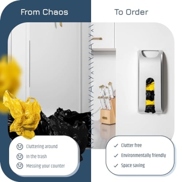 Manterio Plastic Bag Holder for Kitchen Organization