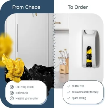 Manterio Plastic Bag Holder for Kitchen Organization