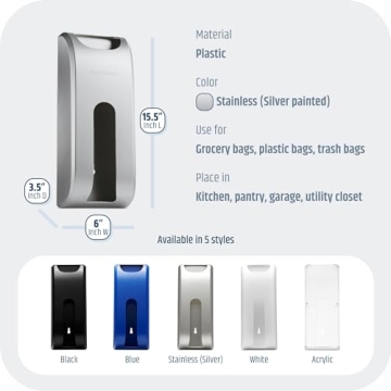 Manterio Plastic Bag Holder for Kitchen Organization