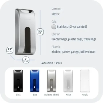 Manterio Plastic Bag Holder for Kitchen Organization