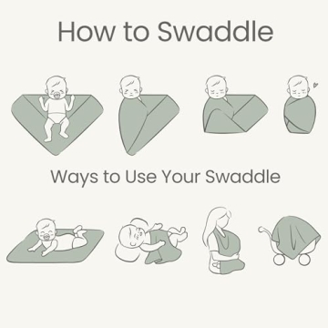 Soft Konssy Muslin Swaddle Blankets, 2 Pack, 47 x 47"