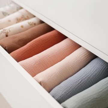 Soft Konssy Muslin Swaddle Blankets, 2 Pack, 47 x 47"