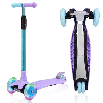 3 Wheel Scooter for Kids Ages 6-12 with Adjustable Height and Light Up Wheels