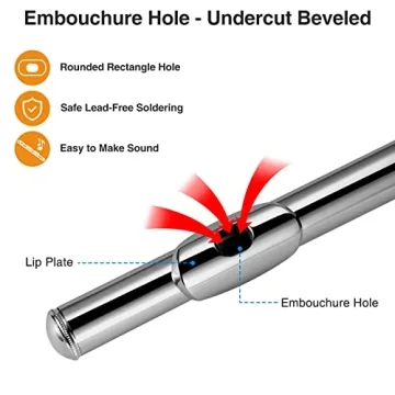 Quality POGOLAB Nickel Plated Flute for Beginners & Players