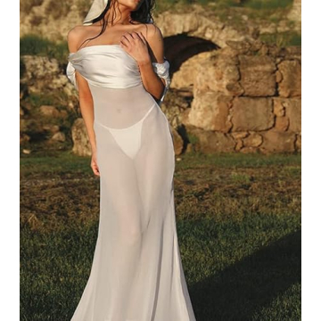 Sexy See Through Mesh Patchwork Maxi Dress for Women