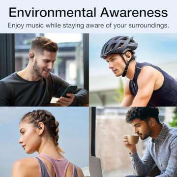 TOUGH ON Open Ear Headphones OpenPro Earbuds- Bluetooth 5.4 Wireless Earbuds with Earhooks, Lightweight & Soft, 32H Playtime, Dual Mic Clear Call, IPX5 Sweat Resistant for Running Walking Workout