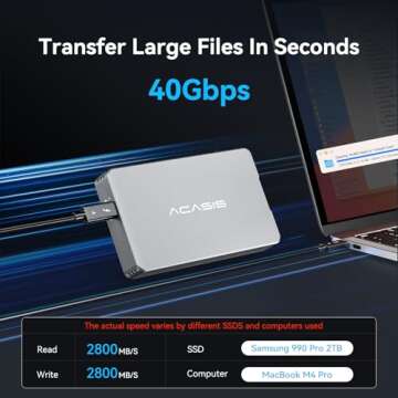 ACASIS 40Gbps M.2 SSD Enclosure - Speed & Versatility