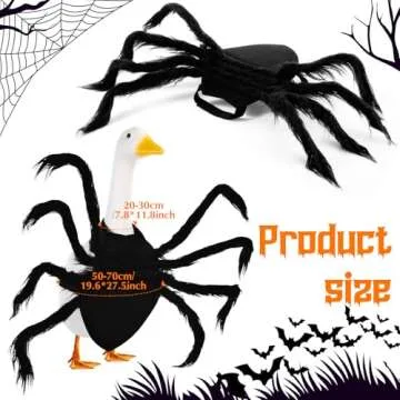 Yeyeplum Halloween Goose Outfit Lawn Porch Goose Outfit Spider Bat Costume Plastic Goose Clothing fo...