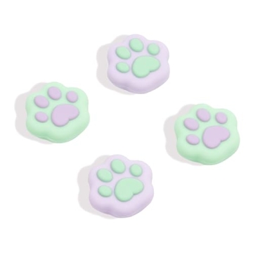 GeekShare Cute Cat Paw Thumb Grip Caps for Nintendo Switch