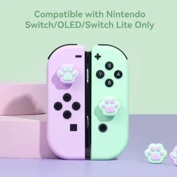 GeekShare Cute Cat Paw Thumb Grip Caps for Nintendo Switch