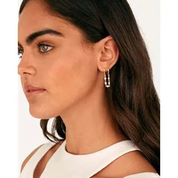 PAVOI 14K Gold Chain Earrings for Women - Dangle Style