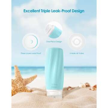 Morfone Travel Bottles Set for Toiletries, TSA Approved Travel Size Containers Leak Proof Refillable...