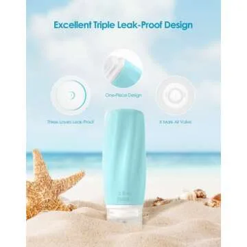 Morfone Travel Bottles Set for Toiletries, TSA Approved Travel Size Containers Leak Proof Refillable...