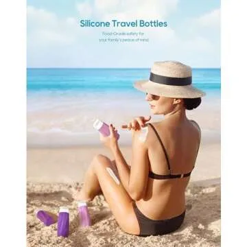 Morfone Travel Bottles Set for Toiletries, TSA Approved Travel Size Containers Leak Proof Refillable Liquid Silicone Squeezable Travel Accessories for Shampoo Conditioner Lotion