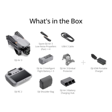 DJI Air 3 Fly More Combo with RC 2 and Extra Batteries