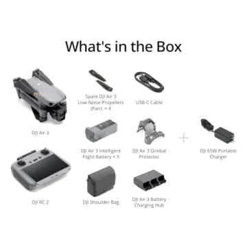 DJI Air 3 Fly More Combo with RC 2 and Extra Batteries