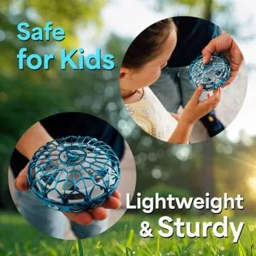 nutty toys Interactive Drone - Hand Operated Light Up Boomerang for Kids & Adults | Easy Shake to Start Flying UFO | Top Easter Gift Idea 2025 for Boys & Teens 8 9 10 11 12 13 14 15