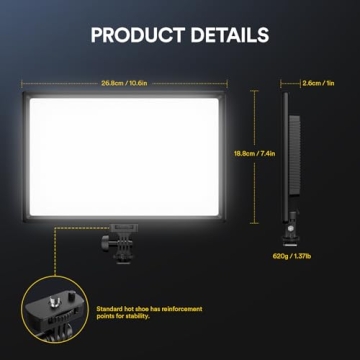 RALENO LED Video Soft Light for Professional YouTube Streaming