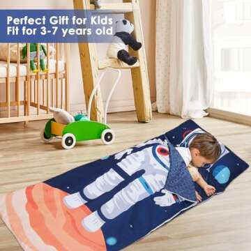 Kids Sleeping Bag with Removable Pillow for Adventurous Naps