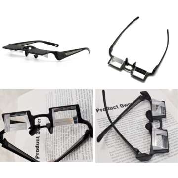 CHANGAR Prism Glasses Light-weight Lazy Glasses Horizontal Reading Spectacles 90° Vision Neck Protection Prism Glasses for Bedridden Lying Down Reading and Watching TV/Mobile Phone in Bed