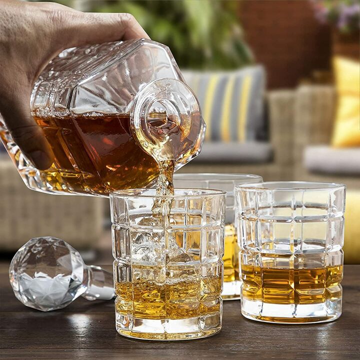 Engraved Whiskey Decanter Set with Glasses