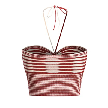 SweatyRocks Women's Striped Halter Top Summer Essential