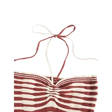 SweatyRocks Women's Striped Halter Top Summer Essential