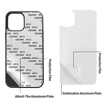 G HEAT-GOO 5PCS Sublimation Blanks Phone Case for iPhone 13 Pro 6.1 Inch Full Body Protection Shockproof Black Customized Cover Printable Case for DIY