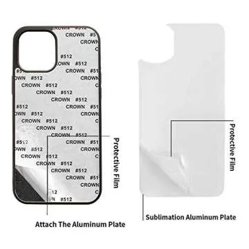 G HEAT-GOO 5PCS Sublimation Blanks Phone Case for iPhone 13 Pro 6.1 Inch Full Body Protection Shockproof Black Customized Cover Printable Case for DIY