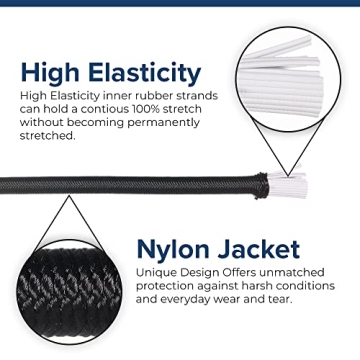 Paracord Planet Shock Cord - Marine Grade Versatile Bungee