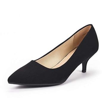 DREAM PAIRS Women's Comfortable Kitten Heel Pumps - Stylish & Office-Ready